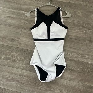 Super fun black and white dance leotard